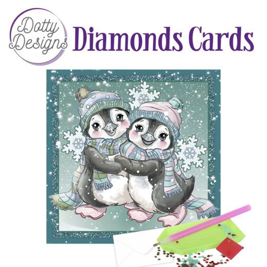 Penguins in the Snow - Dotty Designs Diamond Card Kit