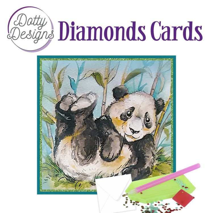 Lazy Panda Bear - Dotty Designs Diamond Card Kit