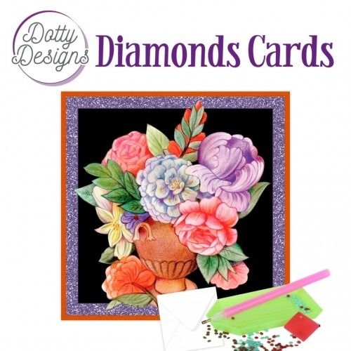 Vase with Flowers 3 - Dotty Designs Diamond Card Kit