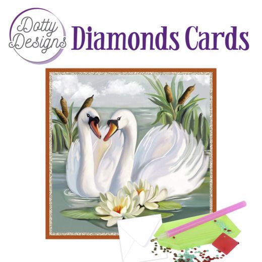 White Swans - Dotty Designs Diamond Card Kit