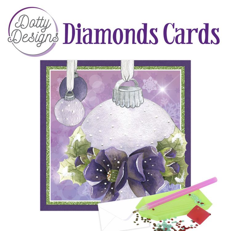 Christmas Bauble in Purple - Dotty Designs Diamond Card Kit