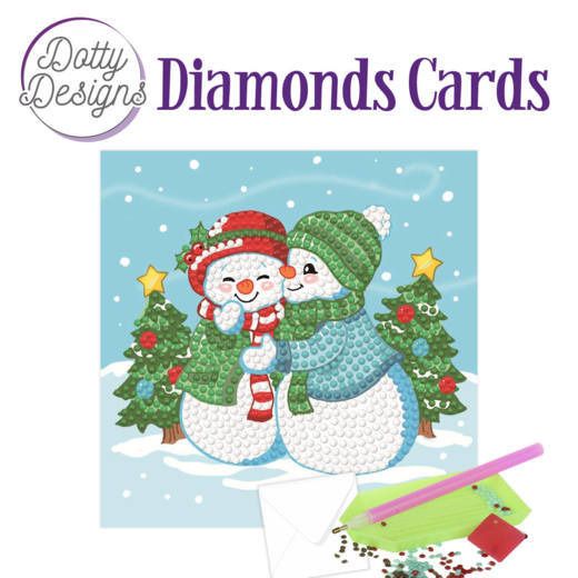 Two Snowmen - Dotty Designs Diamond Card Kit