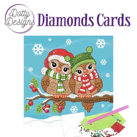 Christmas Birds 1 - Dotty Designs Diamond Card Kit
