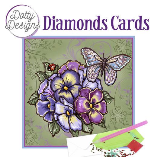 Purple Flowers 2 - Dotty Designs Diamond Card Kit