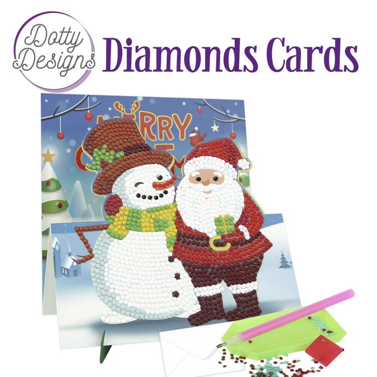 Santa and Snowman - Dotty Designs Diamond Easel Card Kit