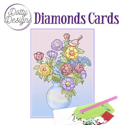 Vase with Flowers 1 - Dotty Designs Diamond Card Kit