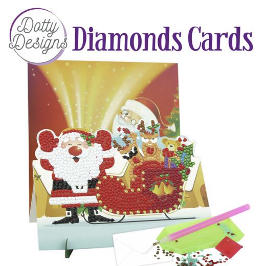 Santa with Sleigh - Dotty Designs Diamond Easel Card Kit