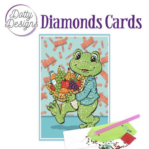 Get Well Frog - Dotty Designs Diamond Card Kit