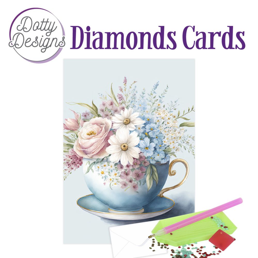 Cup of Blooms 2 - Dotty Designs Diamond Card Kit