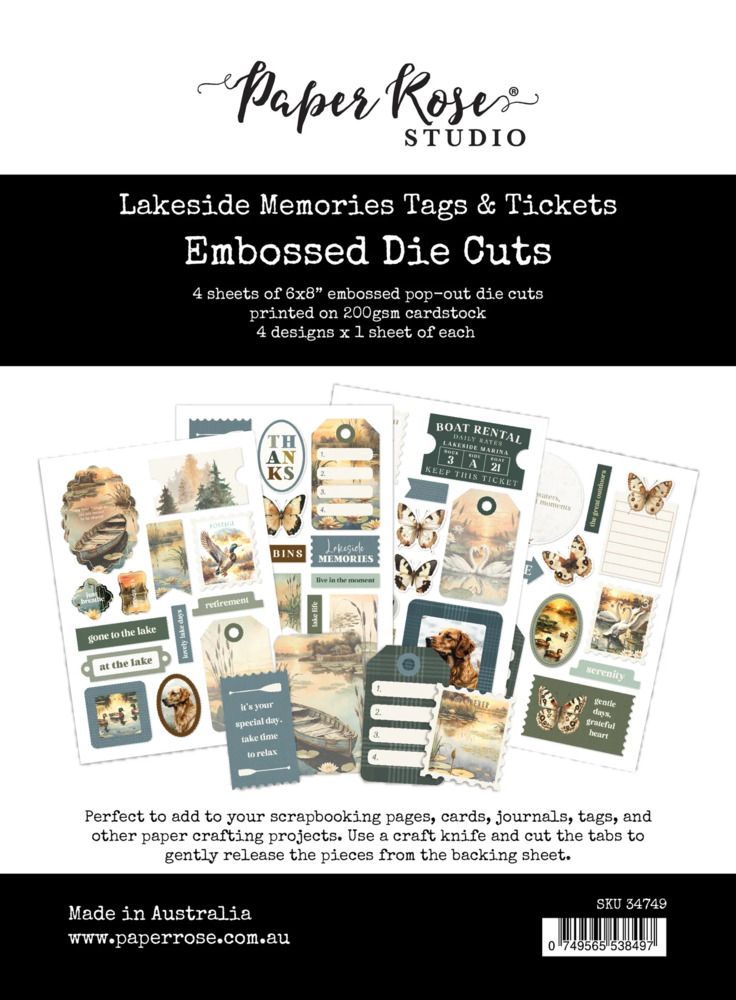 Tags &amp; Tickets - Embossed Die Cuts - Lakeside Memories Collection
