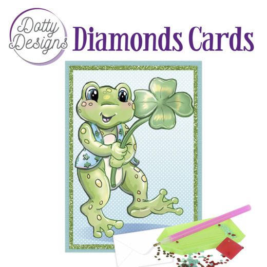 Frog with Clover - Dotty Designs Diamond Card Kit