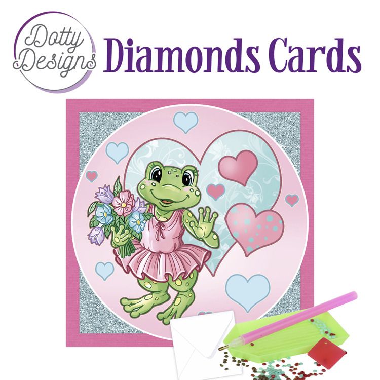 Frog with Flowers - Dotty Designs Diamond Card Kit