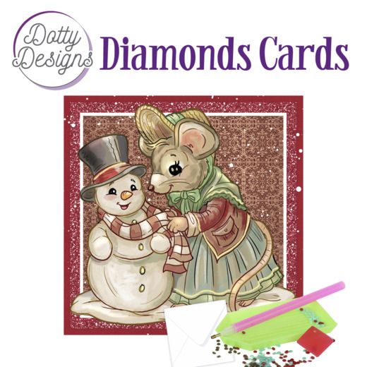 Mouse and Snowman - Dotty Designs Diamond Card Kit