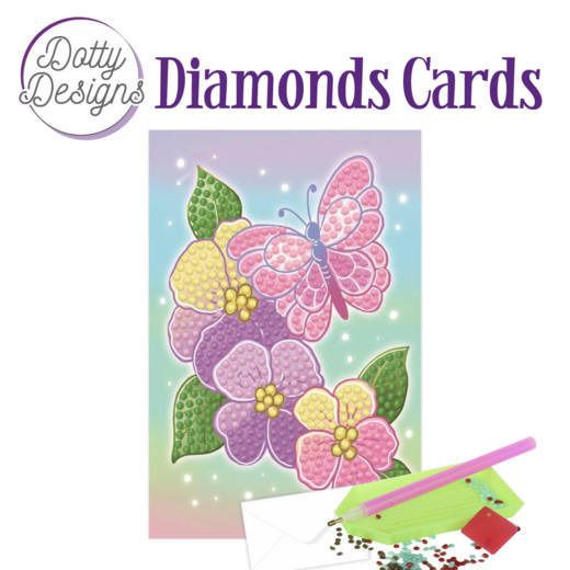 Purple Flowers 1 - Dotty Designs Diamond Card Kit