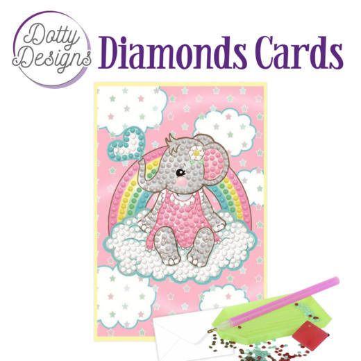 Pink Baby Elephant - Dotty Designs Diamond Card Kit,