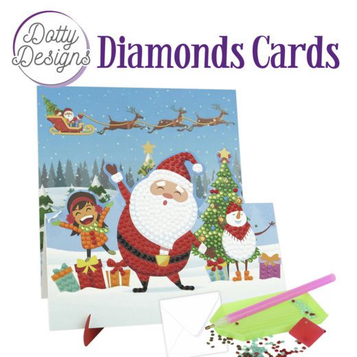 Santa - Dotty Designs Diamond Easel Card Kit
