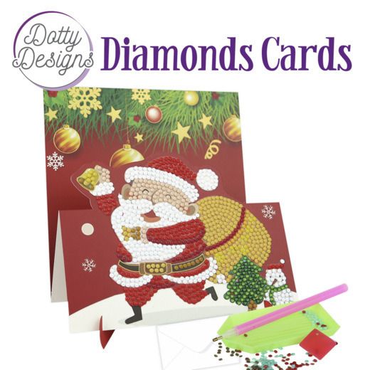 Santa with Bell - Dotty Designs Diamond Easel Card Kit