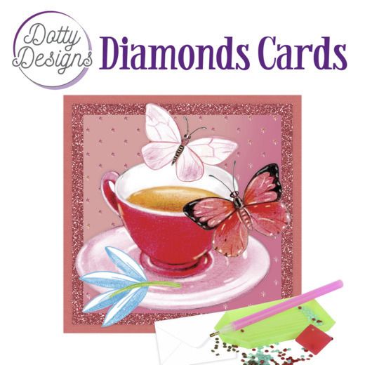 Tea with Butterflies - Dotty Designs Diamond Card Kit