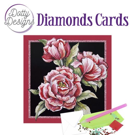 Pink Roses - Dotty Designs Diamond Card Kit