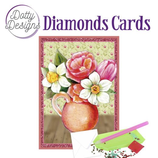 Vase with Flowers 2 - Dotty Designs Diamond Card Kit