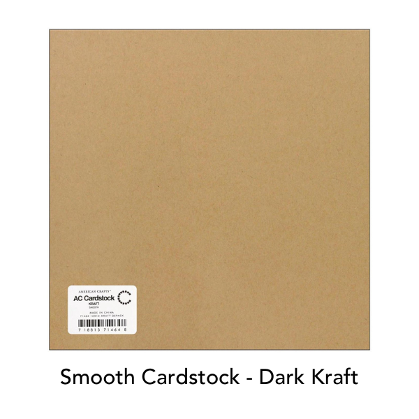 Dark Kraft - 12x12 - American Crafts Smooth Cardstock