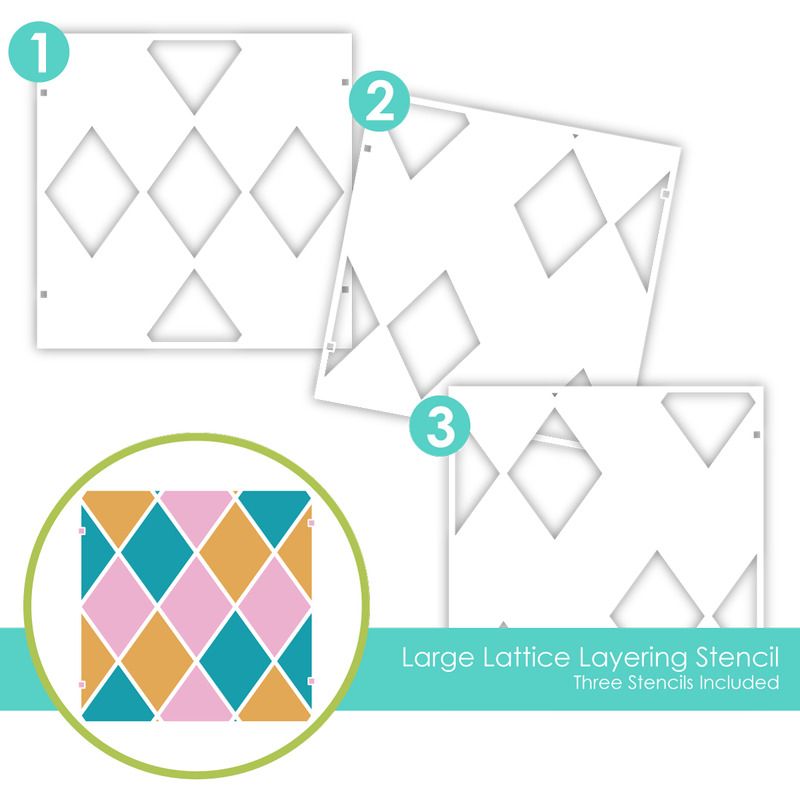 Large Lattice - Layering Stencil Set