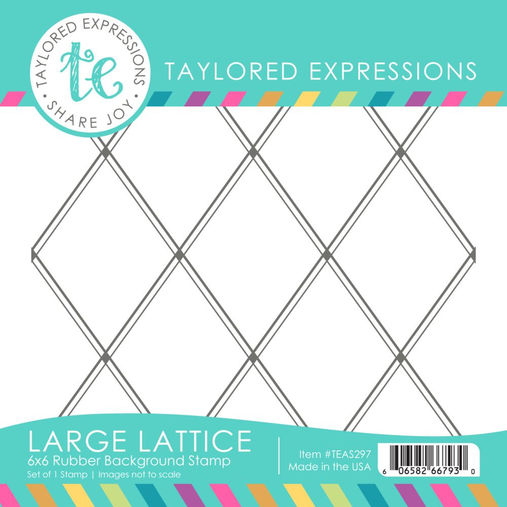 Large Lattice 6x6 Background - Cling Stamp