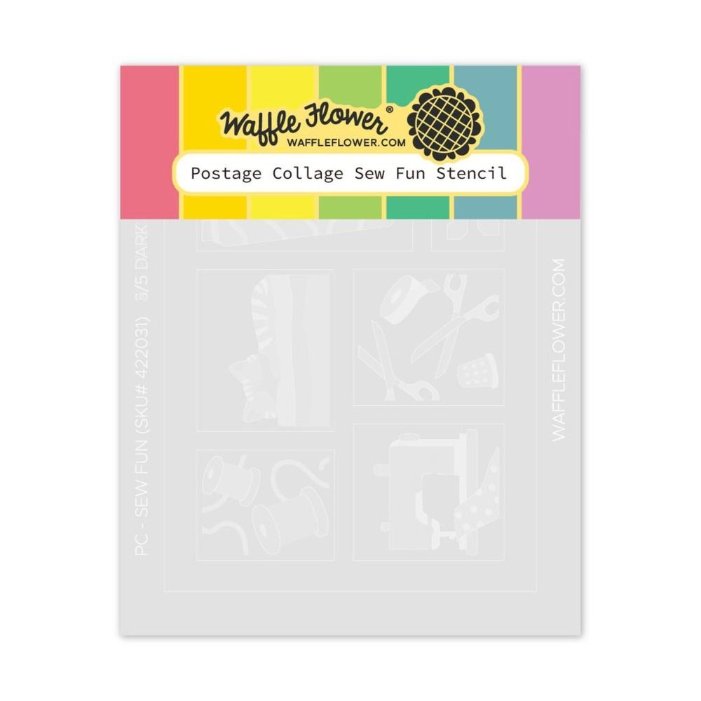 Postage Collage Sew Fun - Stencil Set