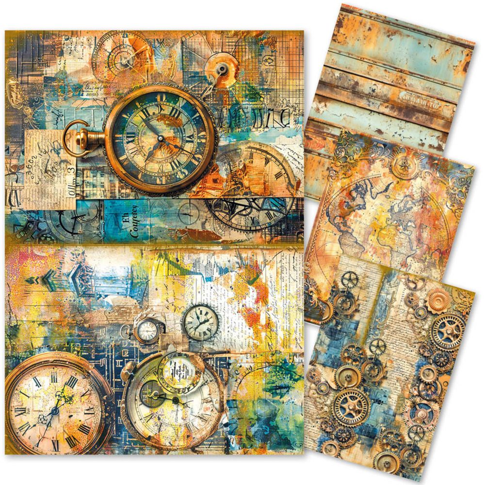 Past Time - LuMania Craftmix Mixed A5 Paper Pack