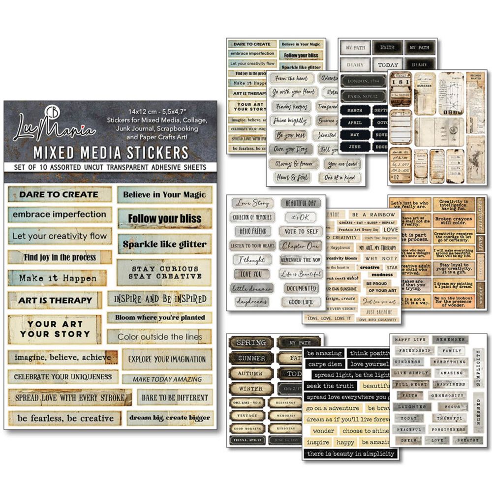 Little Words - LuMania Mixed Media Stickers