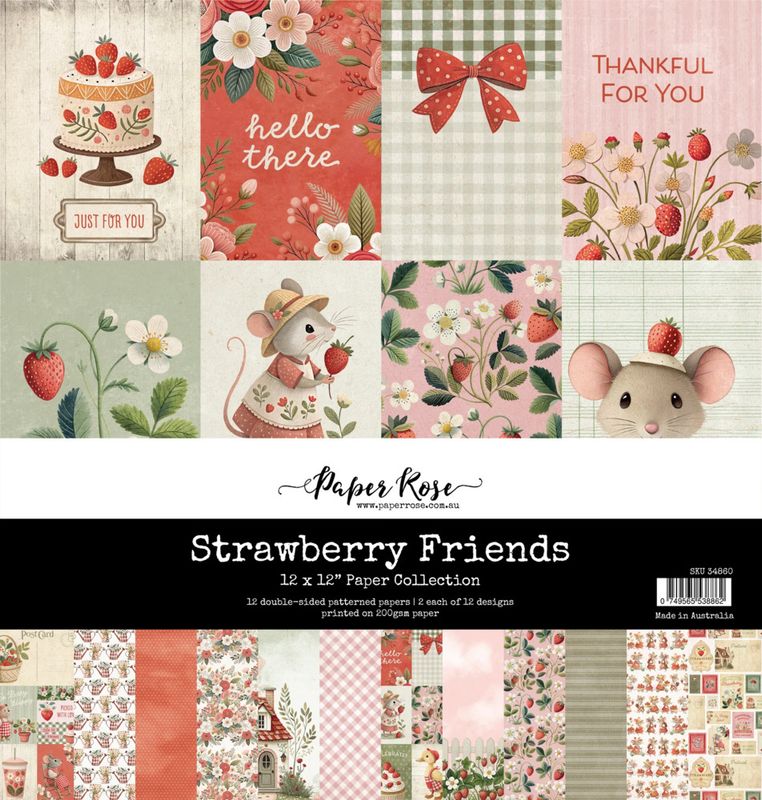 Paper Rose - Strawberry Friends Collection