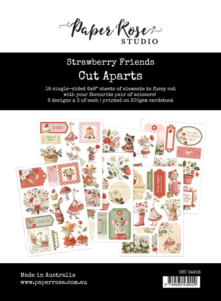 Cut Aparts Paper Pack - Strawberry Friends Collection
