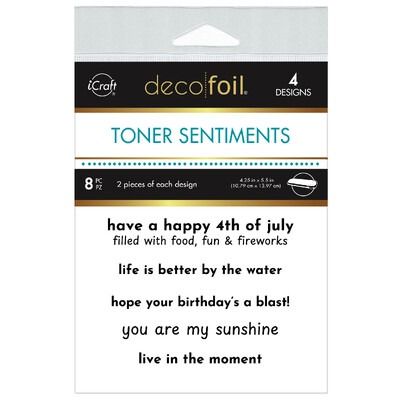 Summertime - Deco Foil Toner Card Sentiments