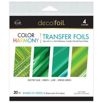 Shades of Green - Deco Foil 6x6 Color Harmony Transfer Foils