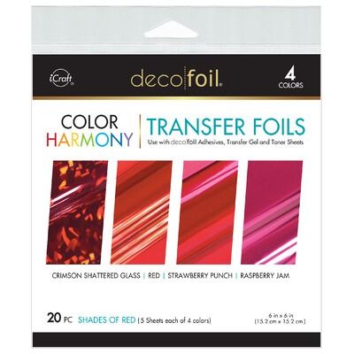 Shades of Red - Deco Foil 6x6 Color Harmony Transfer Foils