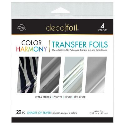 Shades of Silver - Deco Foil 6x6 Color Harmony Transfer Foils