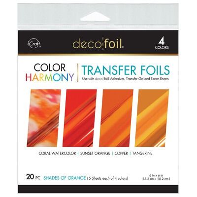 Shades of Orange - Deco Foil 6x6 Color Harmony Transfer Foils