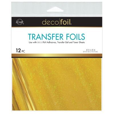 Gold Sparkle - 6x6 Deco Foil Transfer Sheets