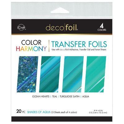 Shades of Aqua - Deco Foil 6x6 Color Harmony Transfer Foils