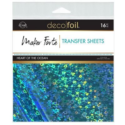 Heart of the Ocean - 6x6 Deco Foil Transfer Sheets