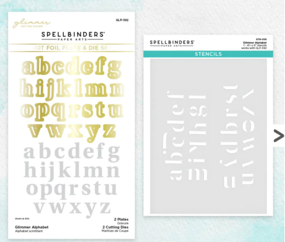 SAMPLE STEAL! Glimmer Alphabet Bundle - Plate, Die &amp; Stencil Set