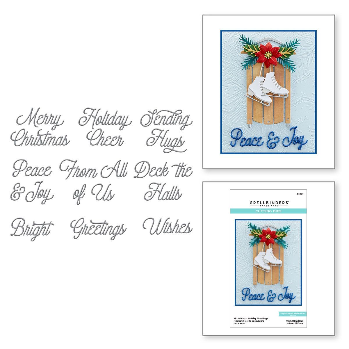 SAMPLE STEAL! Mix &amp; Match Holiday Greetings - Die Set