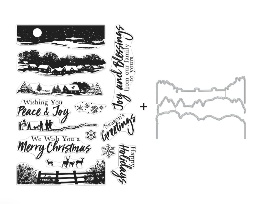 SAMPLE STEAL! Winter Scenics Heroscape - Stamp &amp; Die Bundle