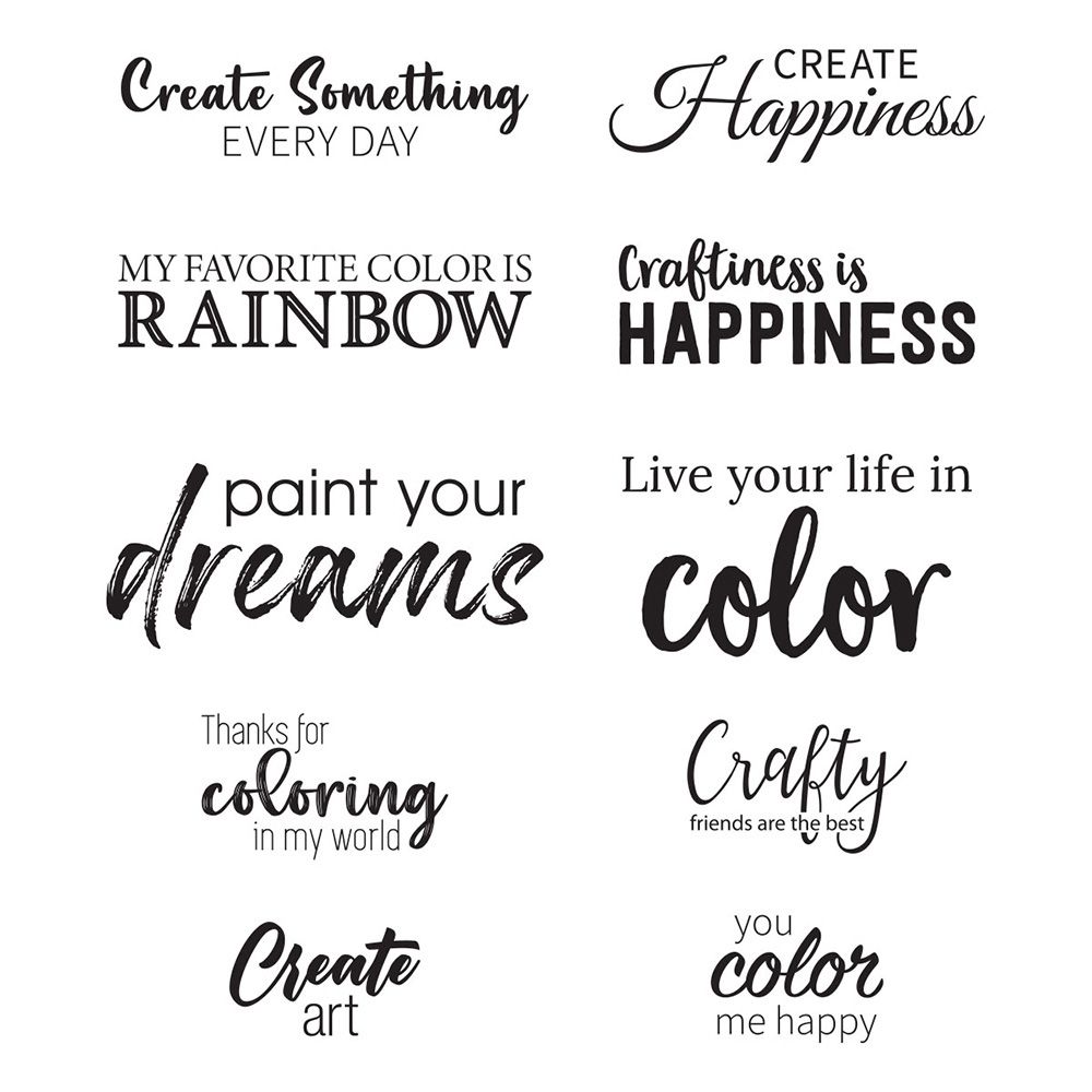 SAMPLE STEAL! Paint Your World Sentiments - Stamp Set