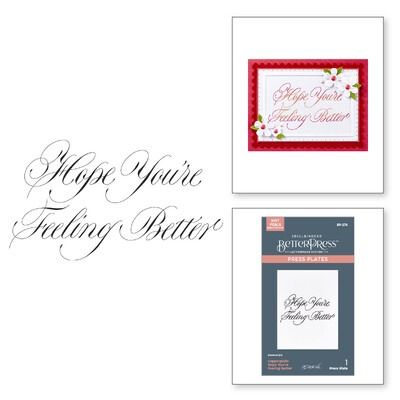 Copperplate Hope You&#39;re Feeling Better - BetterPress Plate