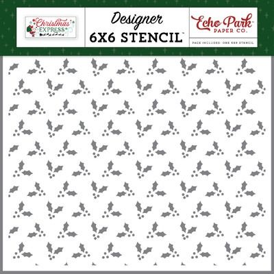 Stencil - Merry Christmas Mistletoe - Christmas Express Collection