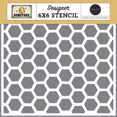 Stencil - Our Hive Hexagons - Honey Bee Collection