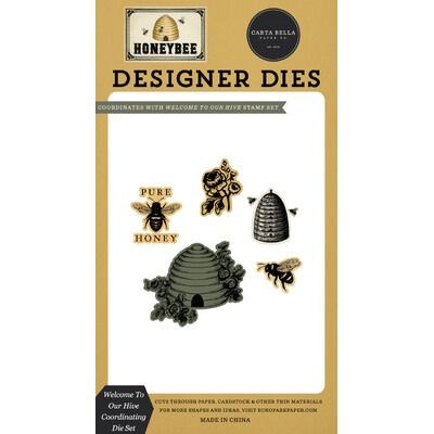 Coordinating Die Set - Welcome To Our Hive - Honey Bee Collection