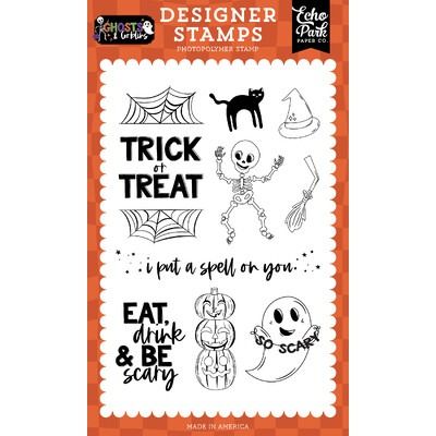 Clear Stamp Set - Eat Drink and Be Scary - Ghosts and Goblins Collection