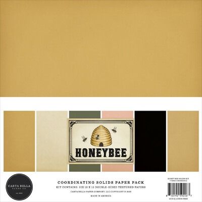 12x12 Solids Kit - Honey Bee Collection